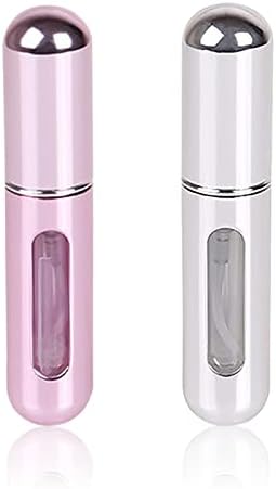 Travel Mini perfume Refillable Atomizer Container, Portable , Travel Size , Scent Pump Case, Fragrance Empty spray bottle for Traveling and Outgoing 5ml (2Pcs)