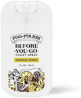 Poo-Pourri Before-You-Go Toilet Spray, Original Citrus, 1 Fl Oz Pocket Travel Size – Lemon, Bergamot and Lemongrass