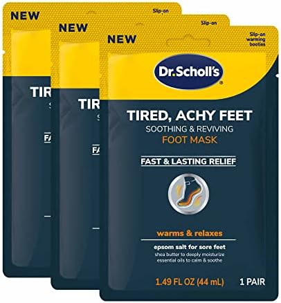 Dr. Scholl’s® Tired, Achy Feet Soothing & Reviving Foot Mask, 3 Pair, Warming Booties