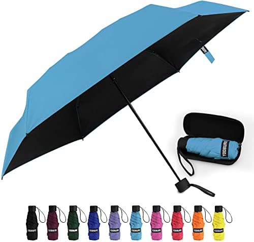 Yoobure Small Mini Umbrella with Case Light Compact Design Perfect for Travel Lightweight Portable Parasol Outdoor Sun&Rain Umbrellas