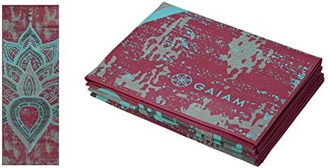 Gaiam Yoga Mat – Folding Travel Fitness & Exercise Mat – Foldable Yoga Mat for All Types of Yoga, Pilates & Floor Workouts (68″L x 24″W x 2mm Thick)