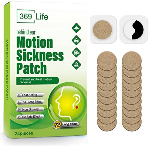 KUNHAOH Motion Sickness Patches, Sea Sickness Patch with Waterproof and Non Drowsy 24 Count